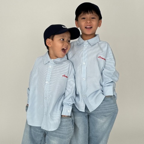 キッズ　ストライプシャツ(140～160cm・RRmoment/RINA)