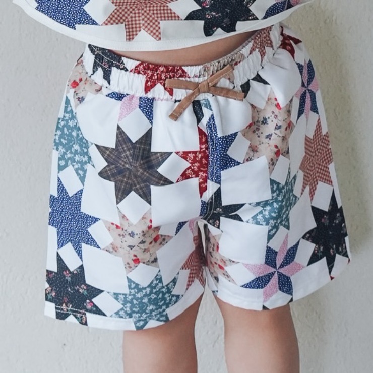 soft_cheese しまむら　パッチワークジャケット・パンツセット しまむら softcheese ソフトチーズ キルト パッチワーク Tシャツ