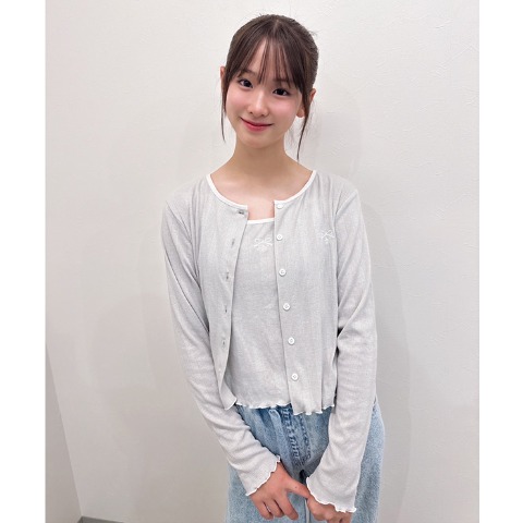 キッズ　カーディガン+キャミソールセット（140～160cm・mir..×hina)