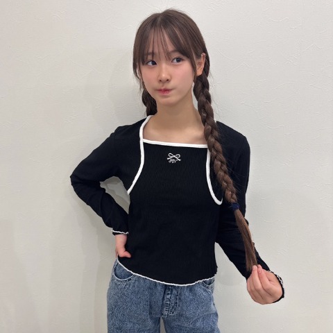 キッズ　長袖Tシャツ（140cm～160cm・mir..×hina)