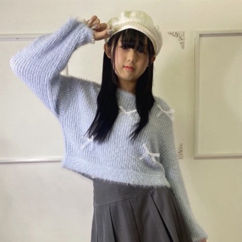 キッズ　ニットプルオーバー（150・160cm・ここち）