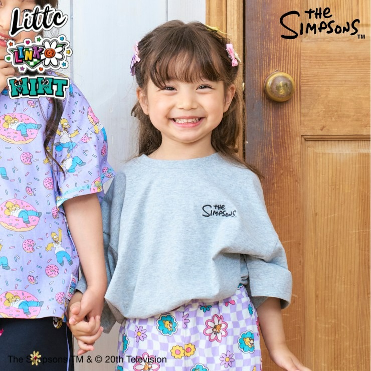 キッズ Tシャツ (140～160cm・LITTC・LINK＠・MINT/シンプソンズ