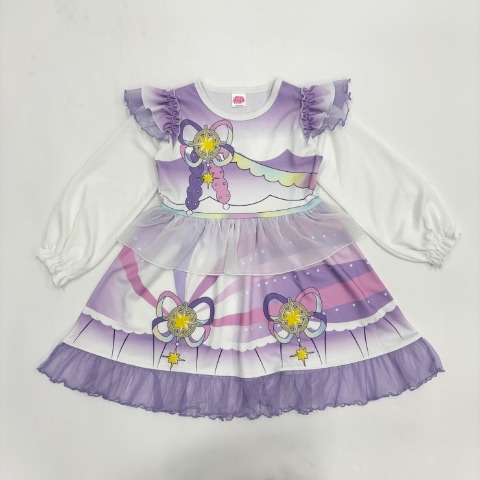 キッズ　長袖ワンピース（140cm・ひみつのアイプリ）