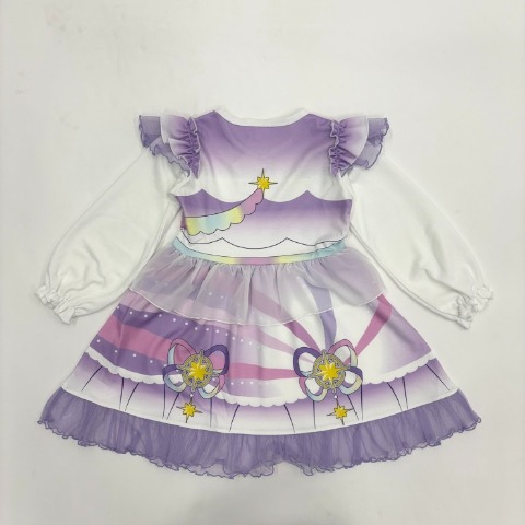 キッズ　長袖ワンピース（140cm・ひみつのアイプリ）