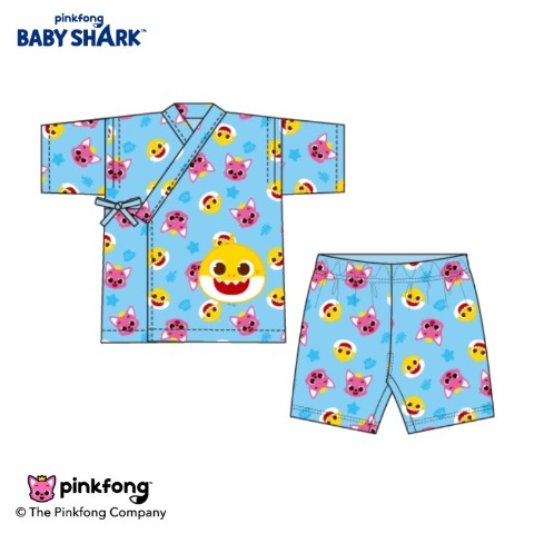 キッズ　甚平（110～120cm・ベイビーシャーク）