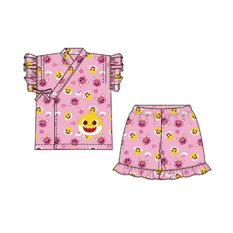 キッズ　甚平（110～120cm・ベイビーシャーク）