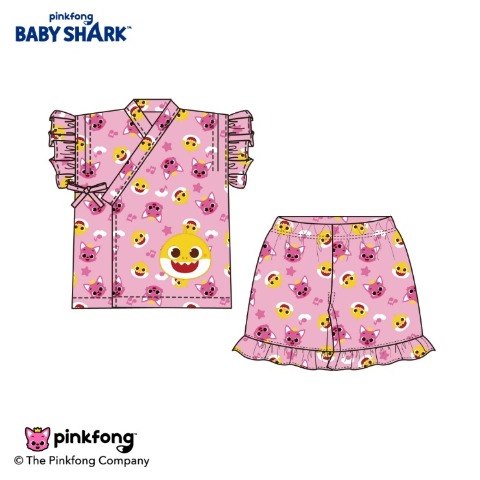 キッズ　甚平（110～120cm・ベイビーシャーク）