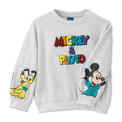 キッズ　裏毛トレーナー(110～130cm・ヘビロテ・Disney)