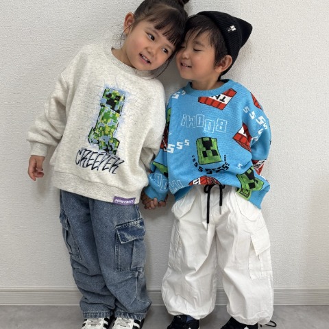 キッズ　トレーナー（110cm～130cm・マインクラフト/チマジロ）