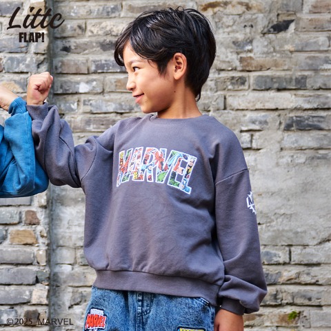 キッズ　トレーナー（110cm～130cm・LITTC FLAP!/MARVEL）