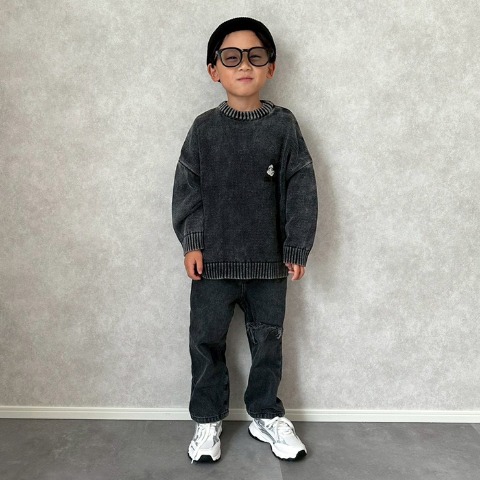 キッズ　長袖ニットプルオーバー(120・130cm・Disney)