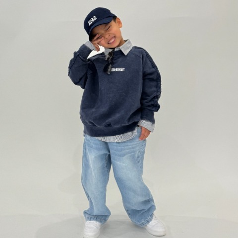 キッズ　ストライプシャツ（110～130㎝・RRmoment/RINA）