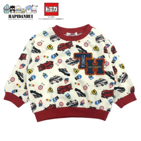 キッズ　プルオーバー（110・120cm・トミカ&ぱぴだんぶい）