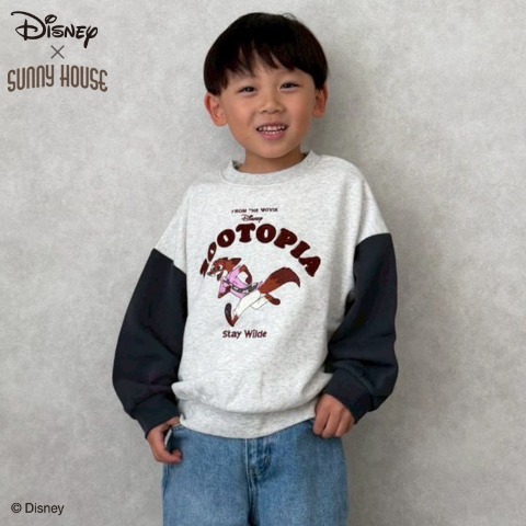 キッズ　長袖トレーナー（110～130cm・SUNNY HOUSE/Disney）