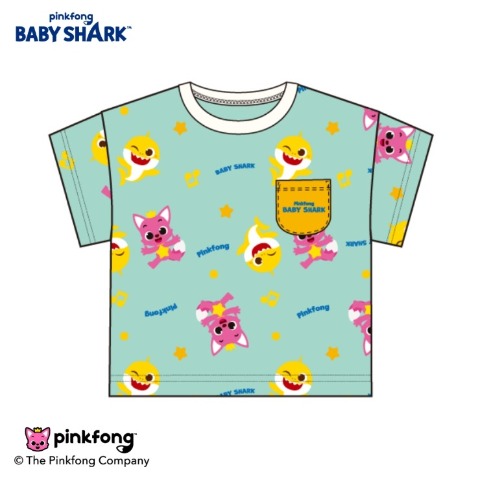 キッズ　半袖Tシャツ（110～120cm・ベイビーシャーク）