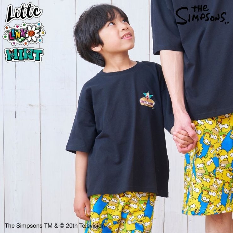 キッズ Tシャツ (110～130cm・LITTC・LINK＠・MINT/シンプソンズ