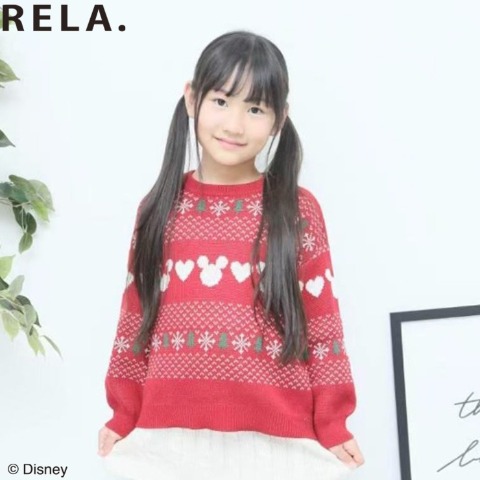 キッズ　ニットプルオーバー（110～120cm・RELA./Disney）