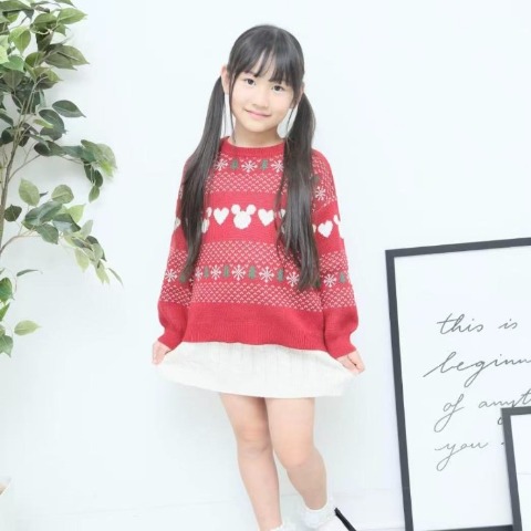 キッズ　ニットプルオーバー（110～120cm・RELA./Disney）