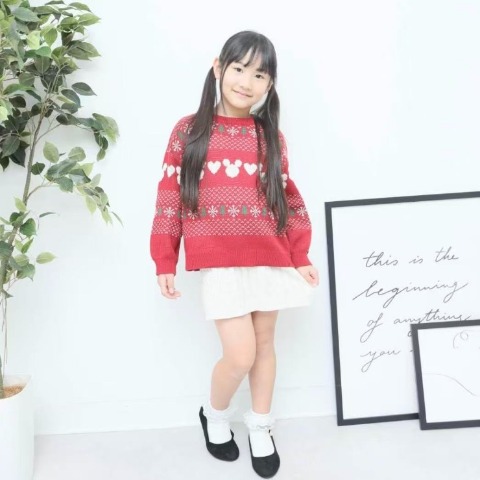 キッズ　ニットプルオーバー（110～120cm・RELA./Disney）