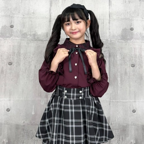 キッズ　長袖ブラウス　（LovelyTency・110～130㎝）