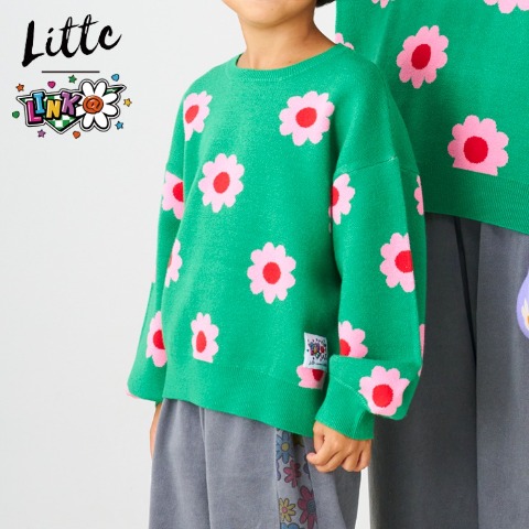 キッズ　ニットプルオーバー（110～130cm・LITTC/LINK@）