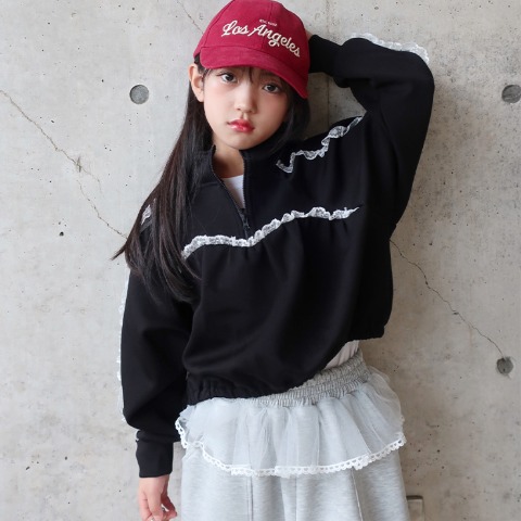 キッズ　ハーフジッププルオーバー（120･130cm･RELA.)