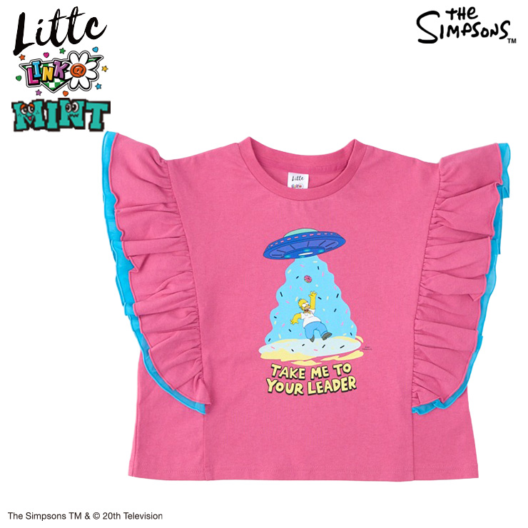 キッズ Tシャツ (110～130cm・LITTC・LINK＠・MINT/シンプソンズ