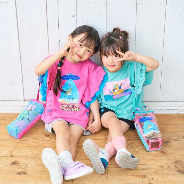 キッズ Tシャツ (110～130cm・LITTC・LINK＠・MINT/シンプソンズ