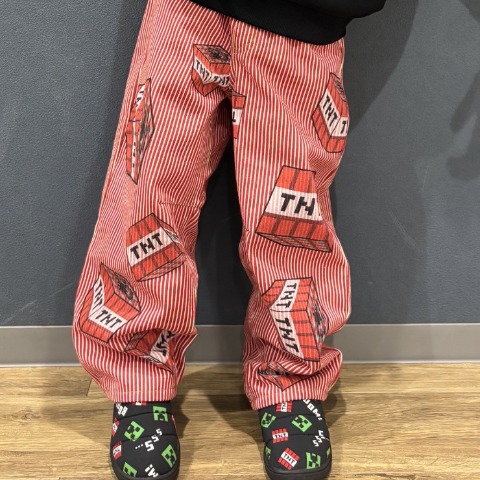 キッズ　ロングパンツ（110cm～130cm・マインクラフト/チマジロ）