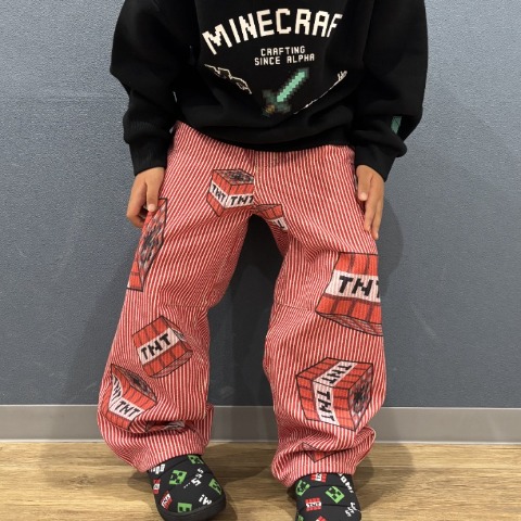 キッズ　ロングパンツ（110cm～130cm・マインクラフト/チマジロ）