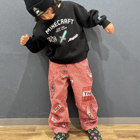 キッズ　ロングパンツ（110cm～130cm・マインクラフト/チマジロ）