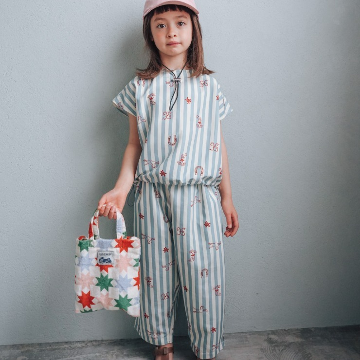 soft_cheese しまむら　パッチワークジャケット・パンツセット しまむら softcheese ソフトチーズ キルト パッチワーク Tシャツ