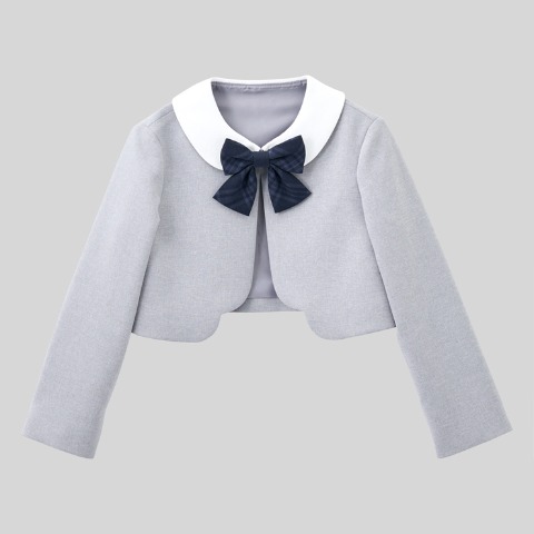 キッズ　ボレロ＋ジャンパースカート+リボン　3点セット（110～130cm・キッズフォーマル）