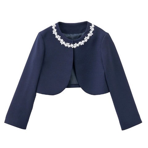 キッズ　ボレロ＋ジャンパースカート+リボン　3点セット（110～130cm・キッズフォーマル）