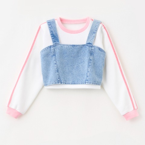 キッズ　ビスチェ+プルオーバー+パンツ　(120・130cm・ハローキティ)