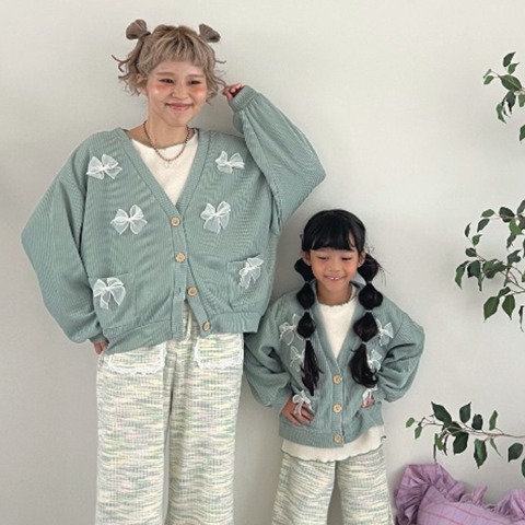 キッズ　カーディガン（110・120cm・ayano＊CutieBeauty） ミントグリーン 305