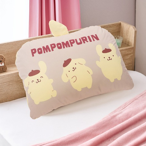 おしり型ダイカット枕（43×63cm・ポムポムプリン）