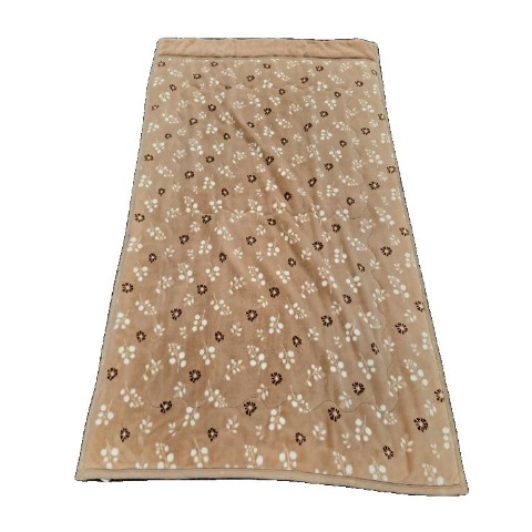 わた入り毛布（シングルロングサイズ・FIBER HEAT）リーフ柄