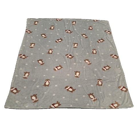 ブランケット（シングルサイズ・FIBER HEAT）カワウソ柄