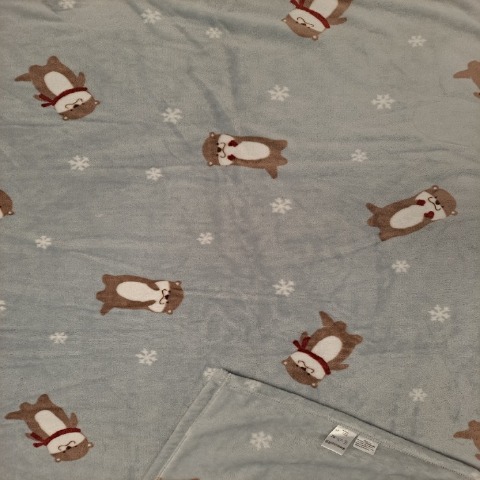 ブランケット（シングルサイズ・FIBER HEAT）カワウソ柄