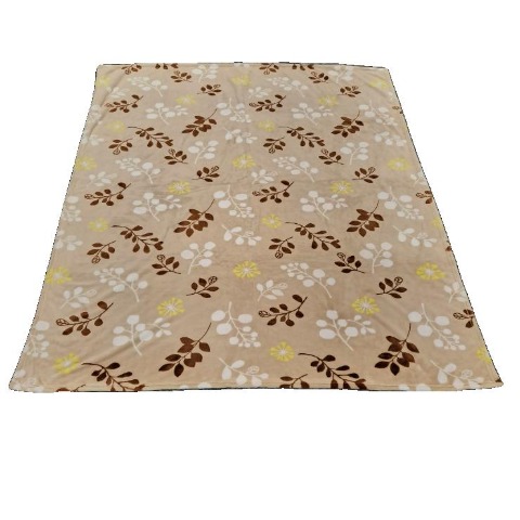 ブランケット（シングルサイズ・FIBER HEAT）リーフ柄