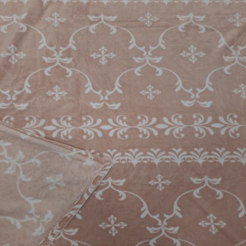 ブランケット（シングルサイズ・FIBER HEAT）ダマスク柄