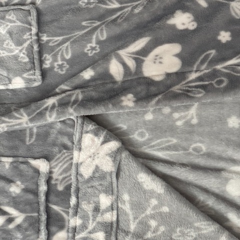 着る毛布（FIBER HEAT）ボタニカル柄