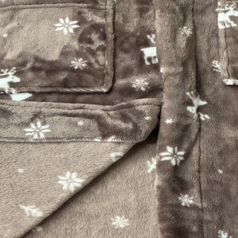 着る毛布（FIBER HEAT）トナカイ柄