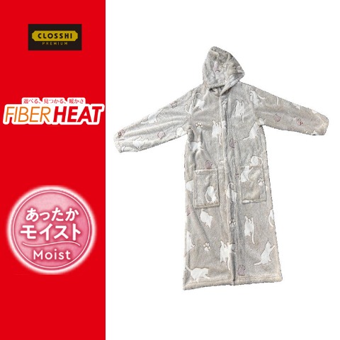 着る毛布（FIBER HEAT）ネコ柄