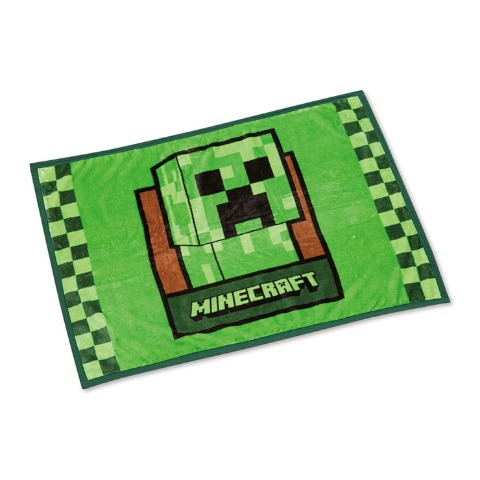 ポーチ付ブランケット（ひざ掛けサイズ・マインクラフト）