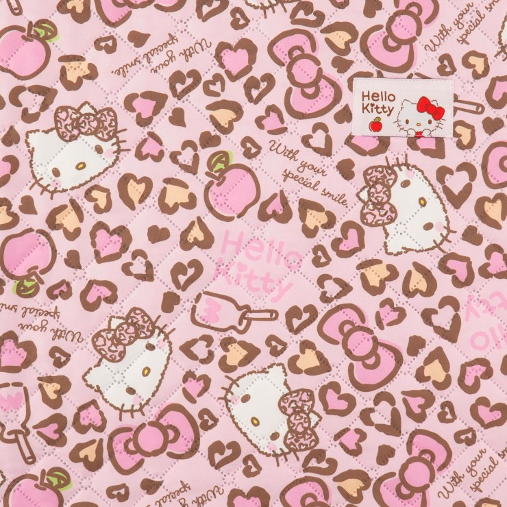 ハローキティ 敷きパッド ピンク ヒョウ柄 シングルサイズ 100x205cm