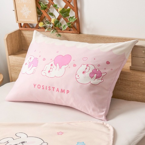 枕カバー（43×63cm・ヨッシースタンプ）