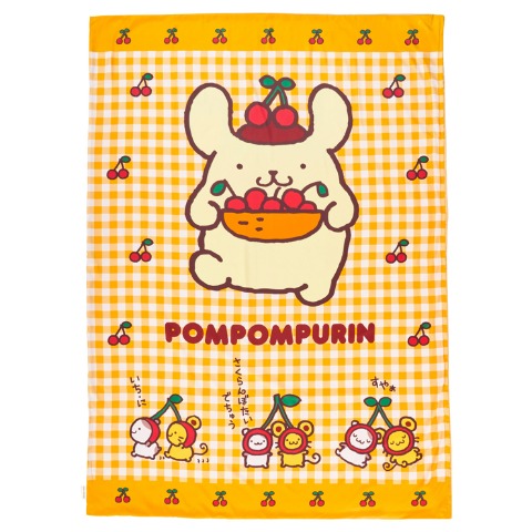 掛けふとんカバー（シングルロングサイズ・ポムポムプリン）
