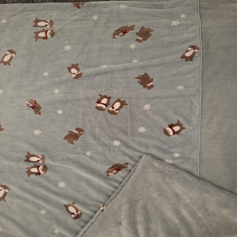 掛けふとんカバー（シングルロングサイズ・FIBER HEAT）カワウソ柄